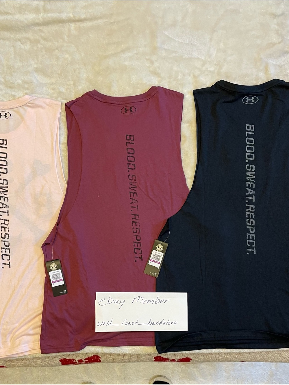 Under Armour Project Rock BSR & Sweat Equity Bundle of 5 Men’s XXL Tank’s - Picture 2 of 4